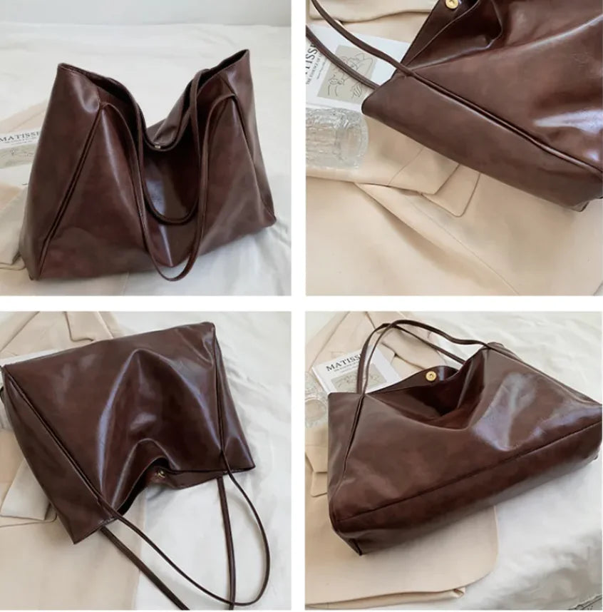 Leather Retro Tote Bag